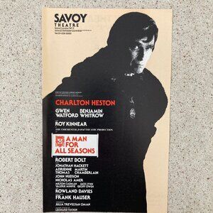Two Sided Flyer A Man for All Seasons Charlton Heston Savoy Theatre London 1987
